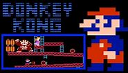 Donkey Kong (FC · Famicom / NES) video game port | 7-loop (21 levels) session for 1 player 🎮🦍