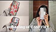 unboxing of CASETiFY phone cases and accessories for Samsung Galaxy S21 FE