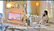 How To Make Your Work From Home Office & Desk Setup COZY, Comfy, and Enjoyable 🕯🖥🪴