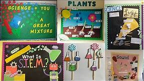 Science lab decoration ideas for School/Science bulletin board design/Science classroom decoration