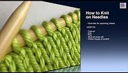 How to Knit - Knit Stitch Beginner (with closed Captions CC)