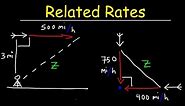 Related Rates - Airplane Problems
