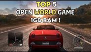 Top 5 Open World Games"1GB RAM/Dual Core " Without Graphics Card 2021