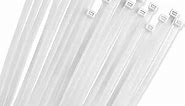 Zip Ties 6" (100 Pack), 40lbs Tensile Strength - Heavy Duty White, UV Protected Self-Locking Premium Nylon Cable Wire Ties for Indoor and Outdoor by Bolt Dropper