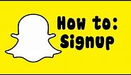 How to Sign Up For a Snapchat account on Android!