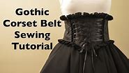 Gothic Mini Corset Belt Sewing Tutorial with Pattern