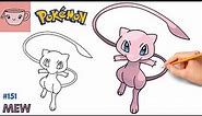 How To Draw Mew | Pokemon #151 | Cute Easy Step By Step Drawing Tutorial