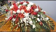 How To Make Open Casket Spray Flower Arrangement.