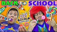 DIY EDIBLE SCHOOL SUPPLIES! Teacher vs Supplies! FUNnel Vision Back to School Skit