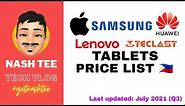 Tablets Official Specs & Price List | Philippines | July 2021 (Q3) | iPad, Samsung, Huawei, Lenovo