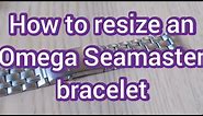 How to resize an Omega Seamaster watch bracelet with pin and collar links