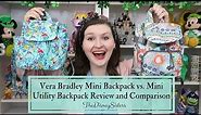 Disney Vera Bradley Mini Backpack + Vera Bradley Mini Utility Backpack Review and Comparison