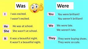 WAS vs WERE 🤔| How to use the verb correctly | English grammar