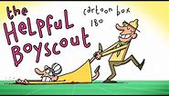 The Helpful Boyscout | Cartoon Box 180 | by FRAME ORDER | Funny elderly cartoon