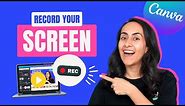 How to RECORD your Computer SCREEN with Canva [FREE]
