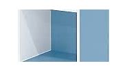 Furinno 3-Tier Open Shelf Bookcase, White/Light Blue 11003WH/LBL