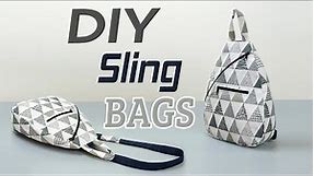 How to sew a sling bag with zipper and lining - Easy steps to follow | DIY Tutorial Ideas!