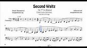 Second Waltz Sheet Music for Tuba and Contrabass by Shostakovich Bass Clef