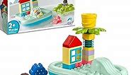 LEGO DUPLO Town Water Park 10989 Educational Building Bath Toy Set for Toddlers Ages 2+, Features a Floating Turtle Ring and Water Bucket to Encourage Imaginative Play in The Bath