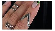 3D Green Chrome Nails
