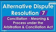 ADR Law Lecture Revision Notes - Part 7. Alternative Dispute Resolution LLB Syllabus - Conciliation