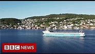Self-driving electric container ship sets sail in Norway - BBC News