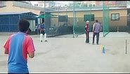 Practice in Oasis cricket academy .