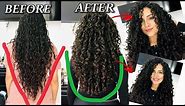 DIY Single Unicorn Cut Without The V Shape How To Get Layers & Volume For Curly Hair Marianellyy