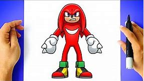 How to DRAW KNUCKLES - Sonic 2 Movie
