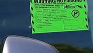 100 Parking Violation Stickers Hard to Remove - Parking Tickets - No Parking Stickers - Bad Parking Stickers - Super Sticky Parking Violation Tickets - Tow Warning - Tow Stickers 8x5 in, Green by MESS