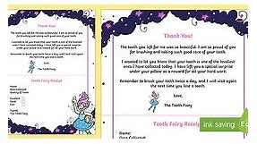 Editable Letter From the Tooth Fairy Template