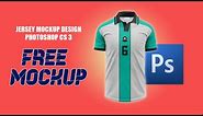 Free Mockup | Mockup jersey design using photoshop