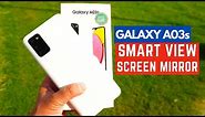 Samsung Galaxy A03s has Smart View & Screen Mirror?