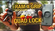RAM MOUNTS X-GRIP VS QUAD LOCK | BEST MOTORCYCLE PHONE MOUNT | RIDE Adventures