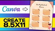 How to Make 8.5 x 11 in Canva