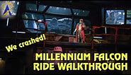 Full Millennium Falcon Ride Walkthrough at Star Wars: Galaxy's Edge - We crashed it!