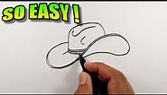 How to draw a cowboy hat easy | Simple Drawing