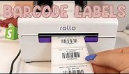 Creating Barcodes | Tutorial with Shopify | Rollo Thermal Printer | Clothing Tags | Boutique Tags