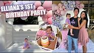 ELLIANA'S 1ST BIRTHDAY PARTY!!!! preparing, setting up & opening gifts