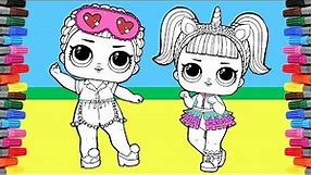 LOL Surprise Doll Coloring Pages | Coloring Unicorn and Sleeping BB For Girls | Dino Coloring