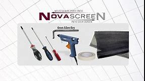 NovaScreen - Retractable Screen Patio Door | Durable & Strong, PVC & Aluminium Components, for 5 & 6 Foot Width Standard Sliding Patio Door | Hardware & Mesh, Easy to Install, (White)
