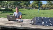 Charge your laptop with a portable solar panel