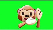 3D Monkey Eyes Emoji Loop Green Screen Animation | Royalty-Free