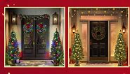 4 Ft Artificial Christmas Tree with 80 Lights, 12 Modes, Timer - For Front Door Decor
