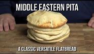 Middle Eastern Pita bread. A classic versatile flatbread