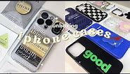 unboxing iphone 14 pro aesthetic case haul | cute+unique design ✨🧸
