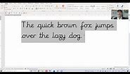 A walk-through of using Letter-join cursive fonts in MS Word