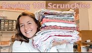 Sewing 100 Scrunchies in 24 Hours | Small Business | Making Scrunchies in Bulk