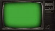 Old TV template green screen