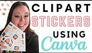 How to make Print and Cut Stickers in Canva using Clipart